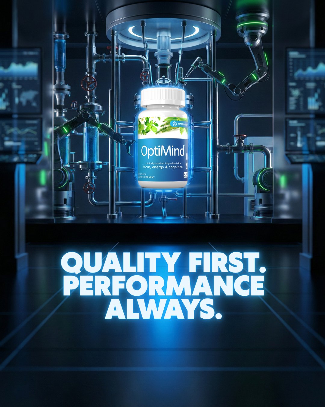 OptiMind® quality — GMP-certified manufacturing in the USA